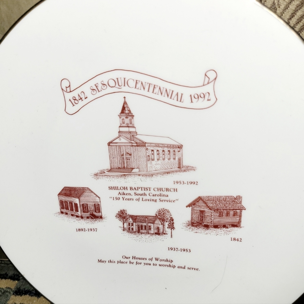 1842 Sesquicentennial 1992 Commemorative Plate, Aiken, SC!!